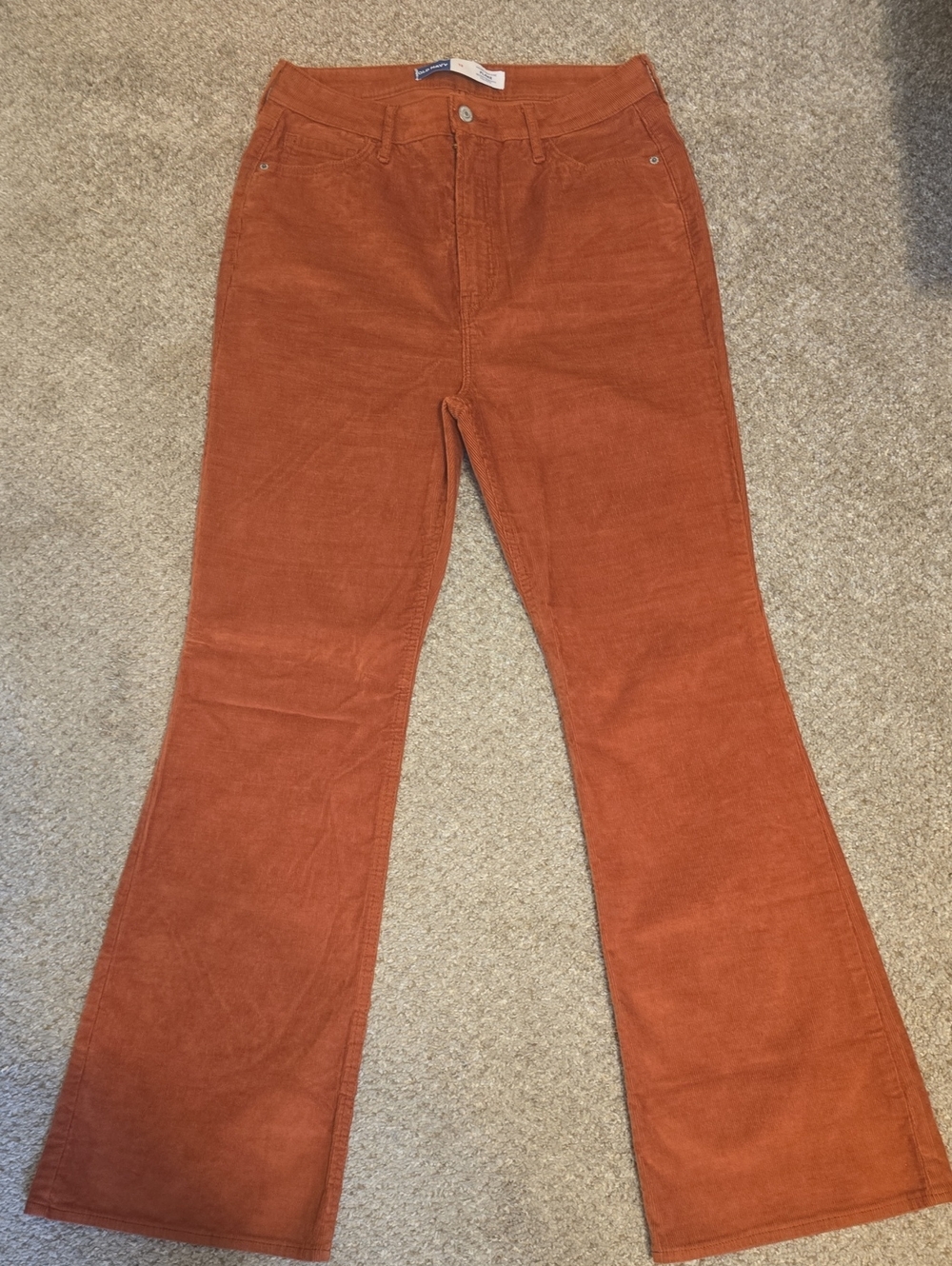 Old Navy Women's Rust Corduroy Flare Jeans